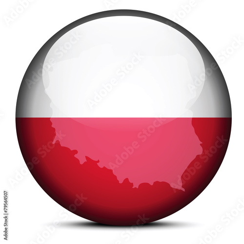Map on flag button of Republic Poland Free Download Map on flag button of Republic Poland - GFXLoad