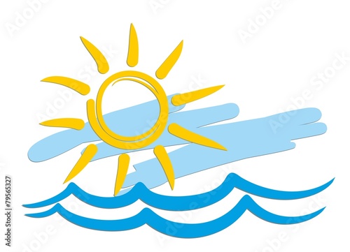 Sun and sea logo