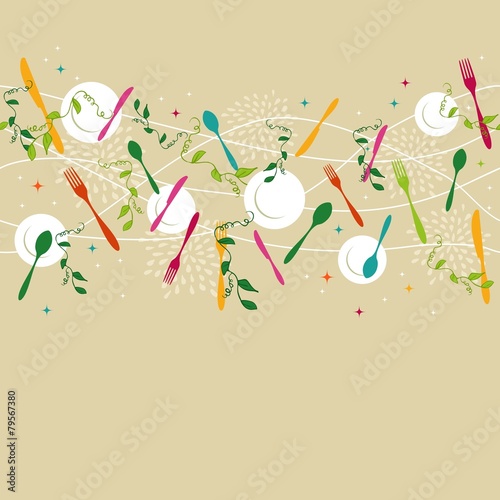 Silverware pattern illustration
