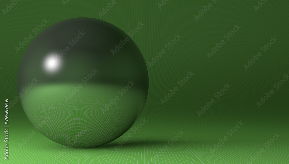Steel glossy sphere