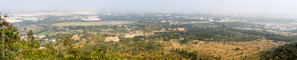 Panoramic view to the city of Mysore