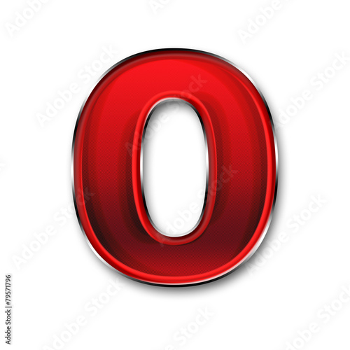 Metal digit zero red