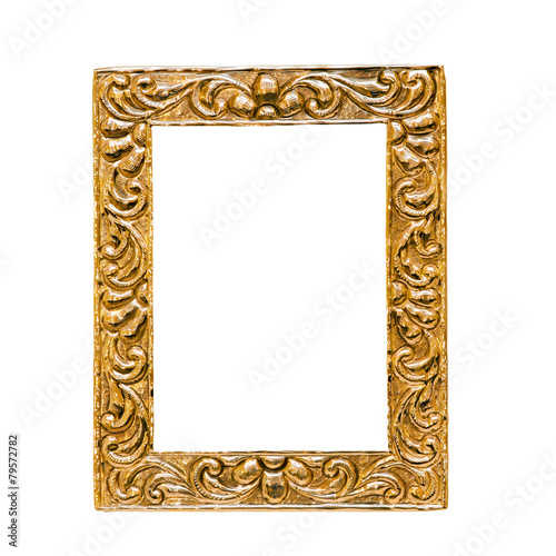 Golden frame isolated