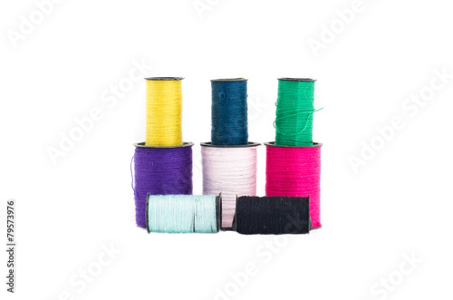 The colorful thread array in isolated style