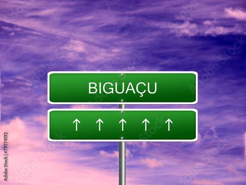 Biguacu City Welcome Sign photo
