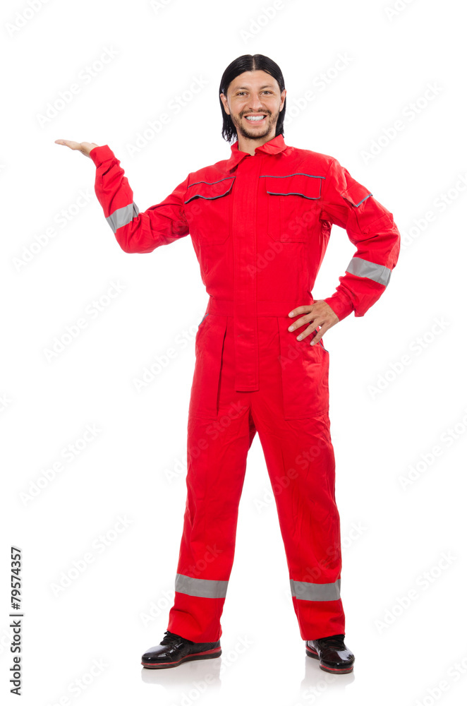 Industrial worker isolated on the white background Industrial worker isolated on the white background