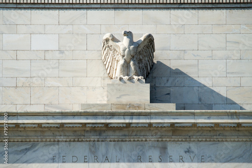 The eagle statue at Federal Reserve Building.