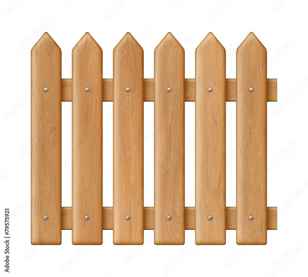 Fragment seamless wooden fence