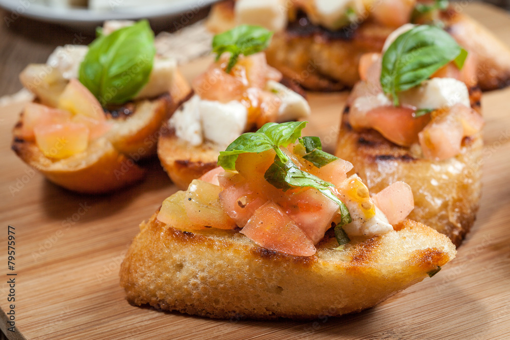 Appetizer bruschetta.