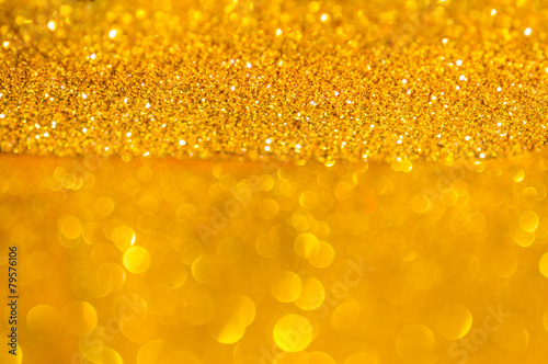 Bokeh gold color abstract.