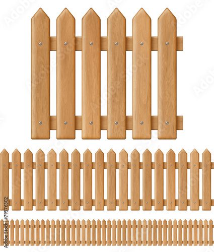 Seamless wooden fence