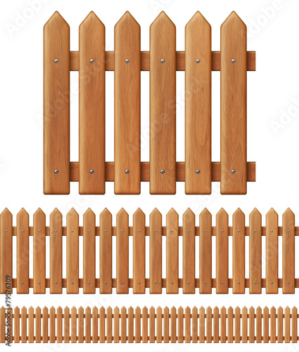 Seamless wooden fence