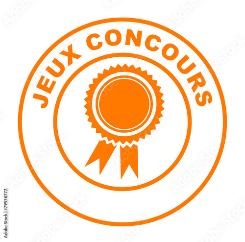 jeux concours sur bouton web rond orange