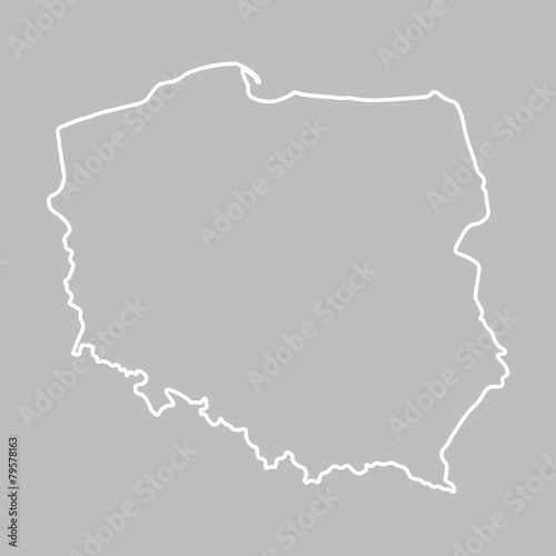 abstract outline of Poland map