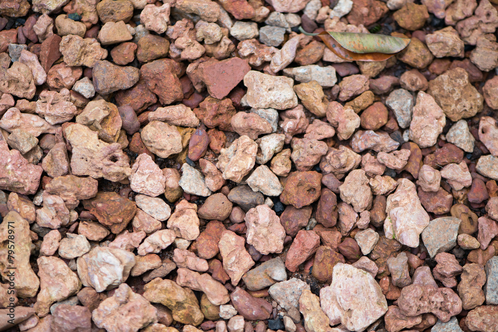 Wall made of various stones Wall made of various stones