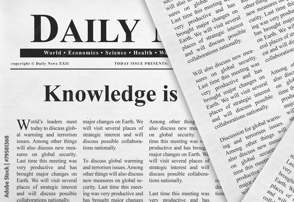 Obraz premium Knowledge headline