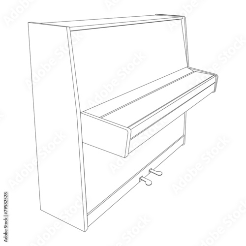closed piano contour with pedals