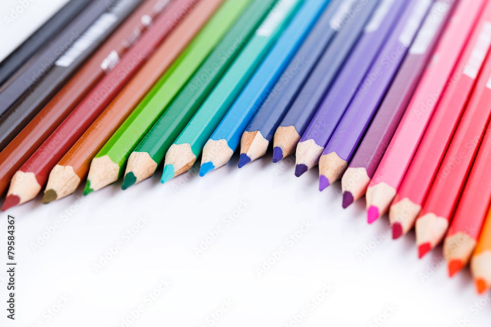 Colour pencils isolated on white background Colour pencils isolated on white background