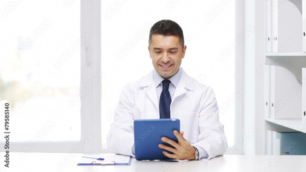 doctor with tablet pc and clipboard in hospital doctor with tablet pc and clipboard in hospital