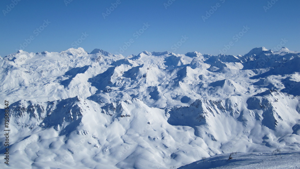 Panoramic view of French Alps