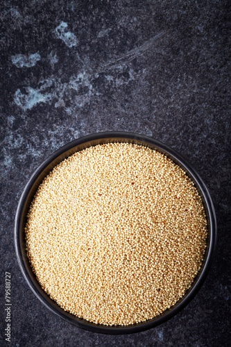 bowl of amaranth seeds