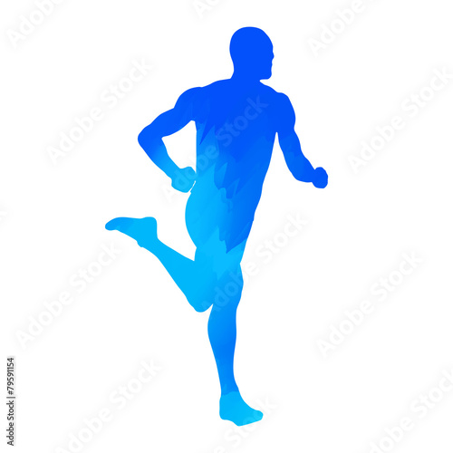 Abstract runner silhouette