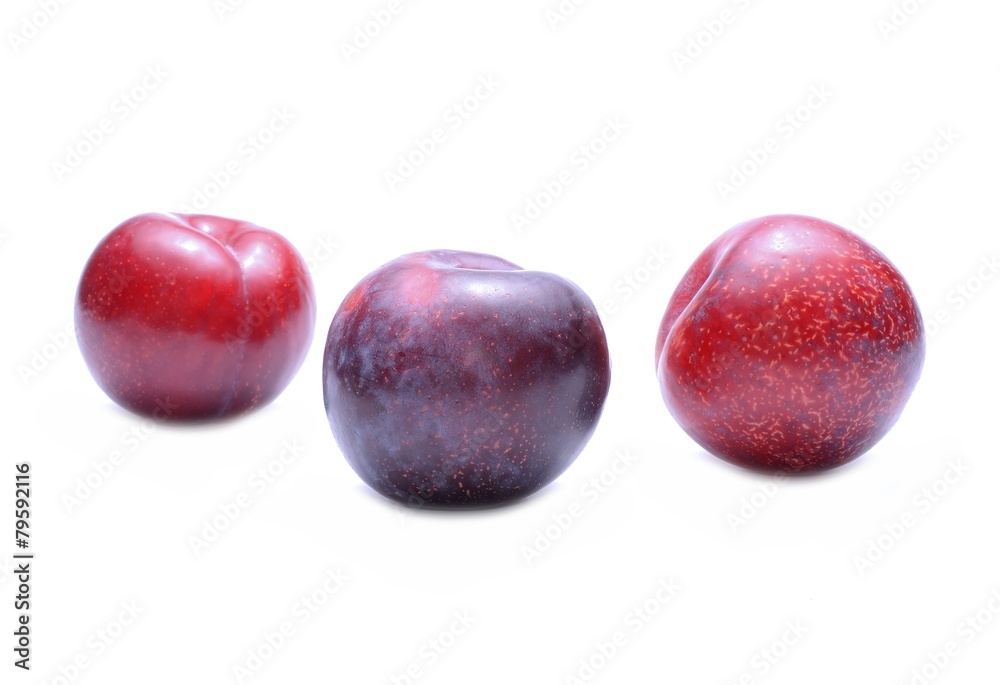 Sweet plum isolated on white background Sweet plum isolated on white background