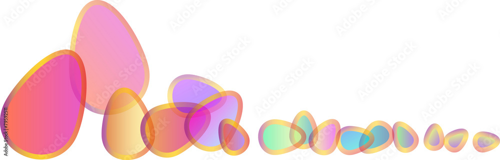 Oeufs de Pâques vecteurs différentes couleurs avec bordures Oeufs de Pâques vecteurs différentes couleurs avec bordures