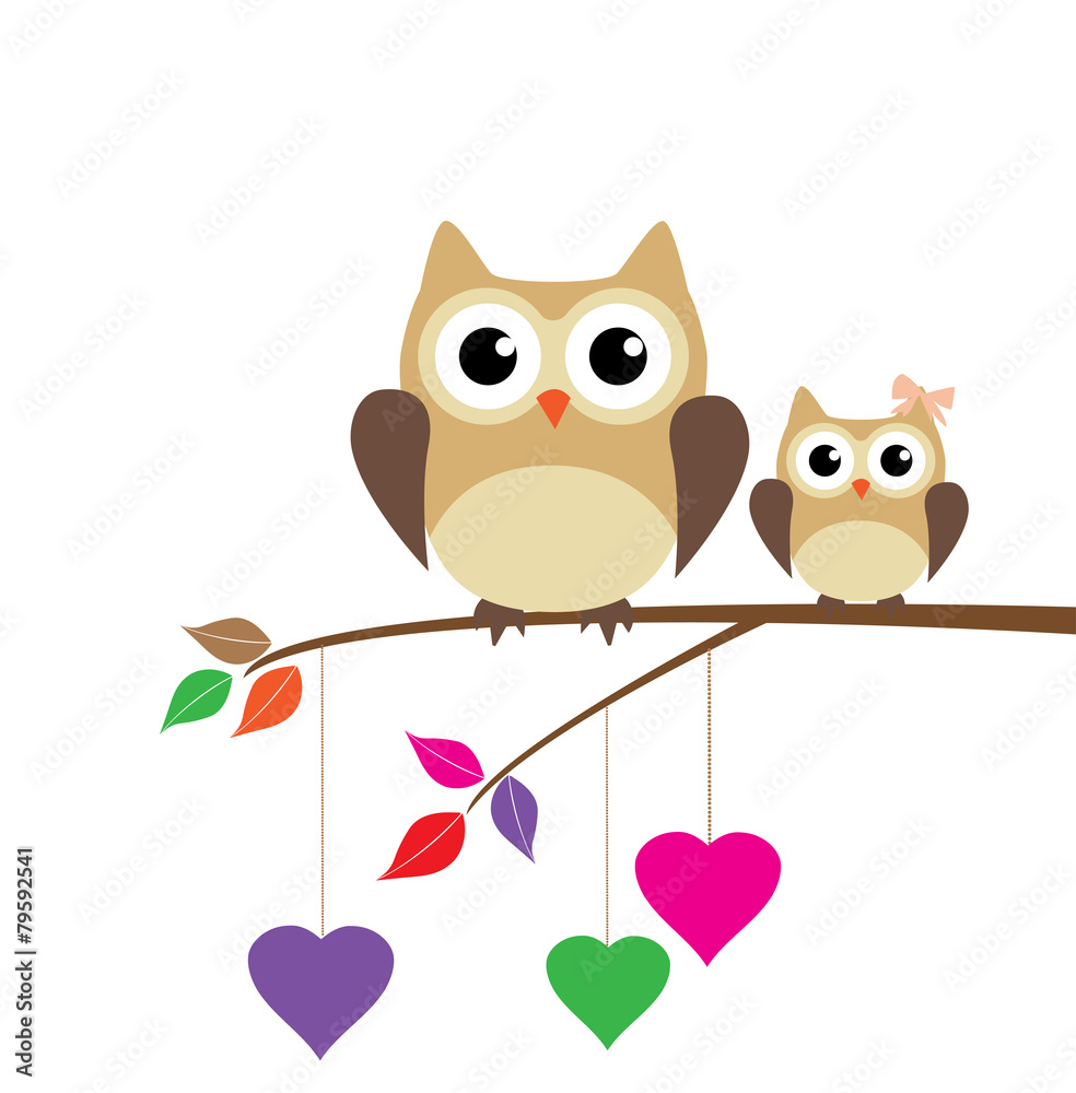 Fototapeta premium Owl Family