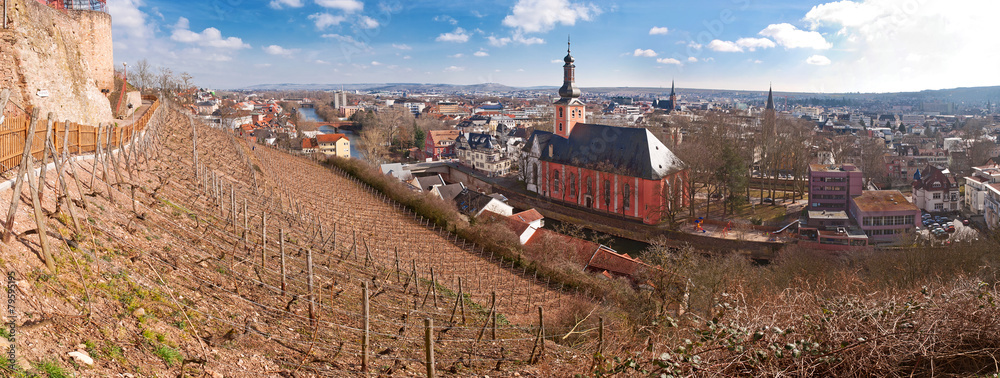 Blick auf Bad Kreuznach von der Kauzenburg