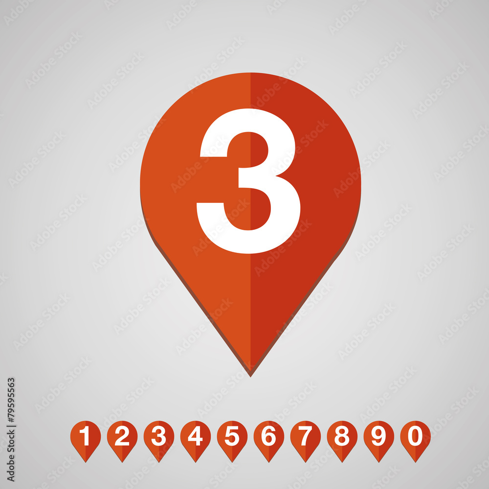 Number set vector flat design Number set vector flat design