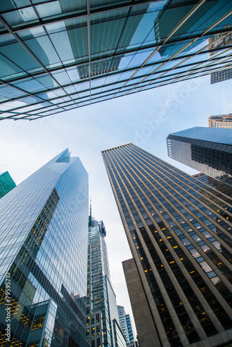 Tall skyscrapers shot with perspective