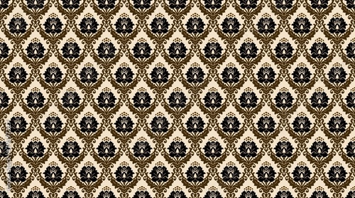 Abstract design based on antique damask patterns