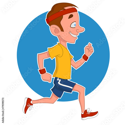 man runs