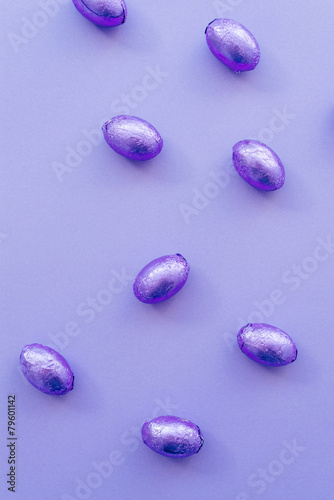 purple mini chocolate easter eggs