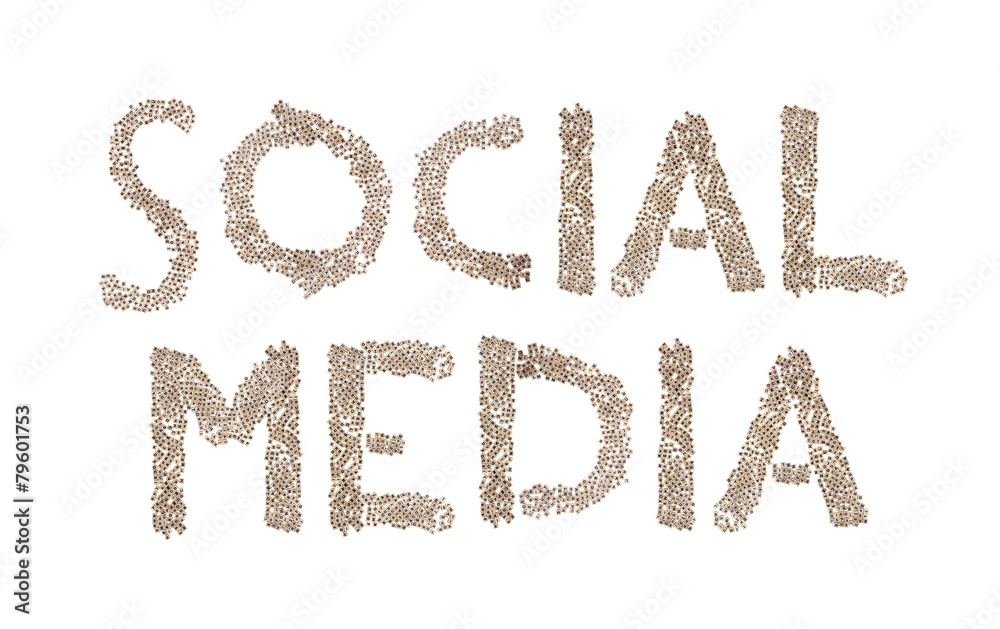 Social Media written with small cubes Social Media written with small cubes