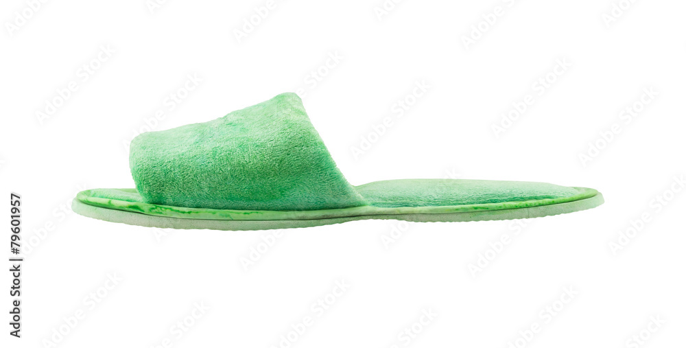 Old slippers isolated on white background Old slippers isolated on white background