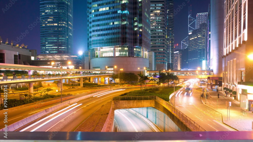 Timelapse video of traffic at night with sliding motion Timelapse video of traffic at night with sliding motion