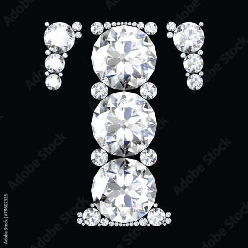 diamond letters with gemstones
