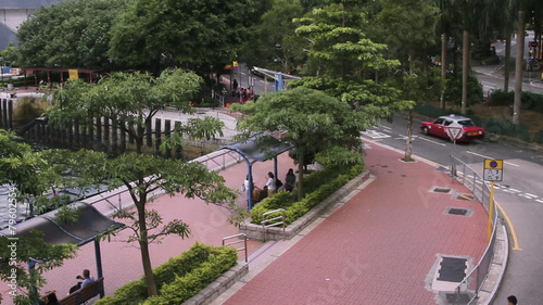 View of pavement and street photo