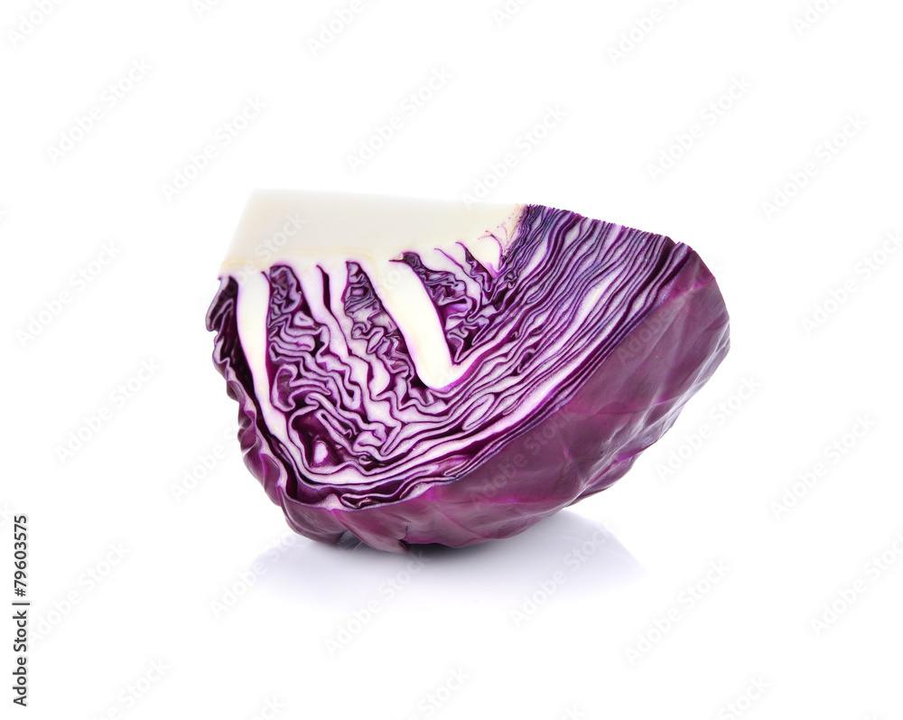 Red cabbage isolated over a white background. Red cabbage isolated over a white background.