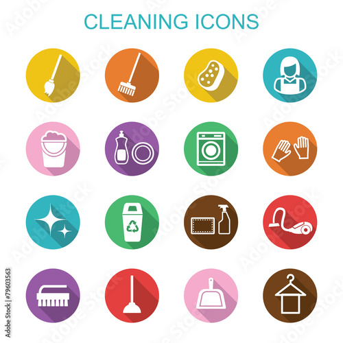 cleaning long shadow icons