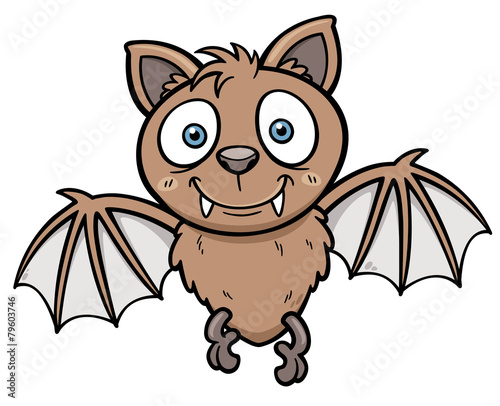 Vector illustration of Cartoon bat