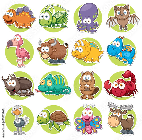 Vector illustration of Animals set Cartoon