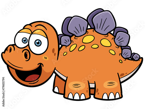 Vector illustration of Cartoon dinosaur
