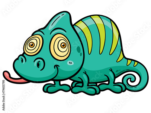 Vector illustration of Cartoon Chameleon