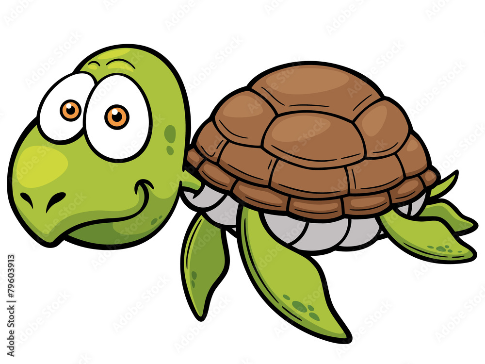 Fototapeta premium Vector illustration of Cartoon turtle