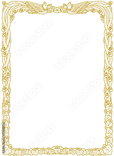 賞状　タテ　金