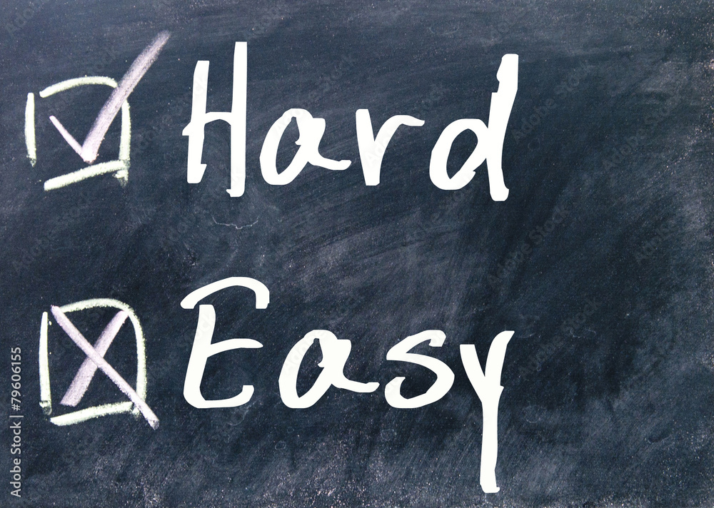 Fototapeta premium hard or easy judge