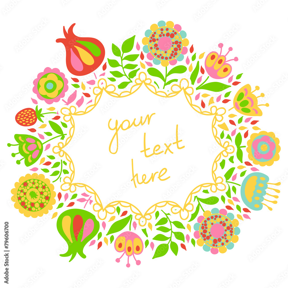 Card for congratulation with flowers Card for congratulation with flowers
